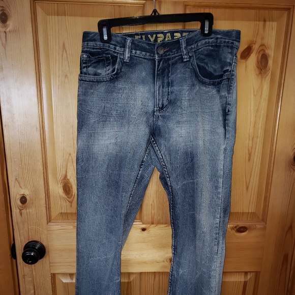 mens jeans with cross on back pocket
